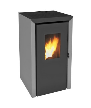 Poele a granulés INVICTA Bassano - 5 kW - Rendement 93% - Gris