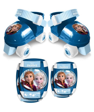 LA REINE DES NEIGES II Set Patins a roulettes + Coudieres + Genouilleres