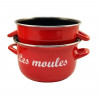 BAUMALU Marmite a moules - 24 cm - Rouge marquage