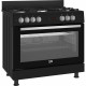 Cuisiniere - BEKO - GM15311DBNS - 90cm -  4 Gaz + 1 Double couronne -  Multifonction -  Nettoyage catalyse 3 côtés - 111L - Noir