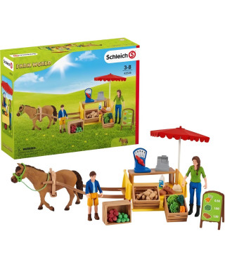 SCHLEICH - Étal mobile de la ferme - 42528 - Gamme Farm World