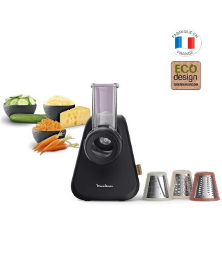 MOULINEX Découpe-légumes, Eco-conçu, Emince, Tranche, Râpe, Cônes avec code couleur, Fabriqué en France, Eco Respect DJ77EN10