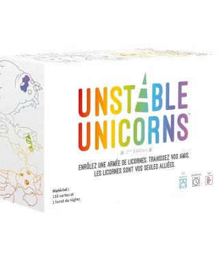 TeeTurtle | Unstable Unicorns | Jeu de société | a partir de 8 ans | 2 a 8 joueurs | 30 a 60 minutes