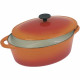 CREALYS GRAND CHEF Cocotte ovale en fonte d'acier émaillée - L 37 cm - 9 L - Orange - Tous feux dont induction