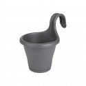 ELHO Jardiniere de balcon Corsica Simple - Gris anthracite - Extérieur & Balcon - L 19,4 x W 27,1 x H 25,9 cm