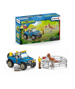 Voiture tout-terrain avec avant-poste Dino - SCHLEICH - 41464 - Dinosaurs