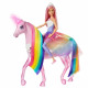 Barbie - Dreamtopia Barbie et sa Licorne Lumieres Magiques - 32 cm - Poupée Mannequin - Ds 3 ans