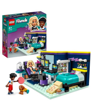 LEGO Friends 41755 La Chambre de Nova, Jouet sur le Theme du Gaming, avec Mini-Poupée