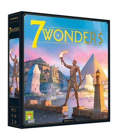 Repos Production | 7 Wonders - Nouvelle version | Unbox Now | Jeu de société | a partir de 10 ans | 3 a 7 joueurs | 30 minutes