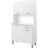 Buffet de cuisine - Blanc - Contemporain - 4 portes - OSLO -  L 101 cm