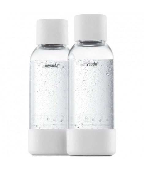 MYSODA - Pack de 2 bouteilles White PET et Biocomposite 0,5L