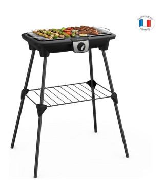 Tefal BG921812 EasyGrill XXL Barbecue électrique sur pieds, Large surface, Thermostat réglable, Cuisson simultanée, Intérieur…