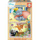 EDUCA - Puzzle - 2x16 BOIS DISNEY ANIMALS - BAMBI + DUMBO