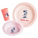 DISNEY Minnie Coffret repas 3 pieces : assiettes, bol et gobelet -