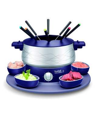 TEFAL Appareil a fondue, Jusqu'a 10 personnes, Plateau rotatif avec ramequin, Revetement antiadhésif, Simply Invents EF351412