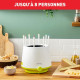 TEFAL Appareil a fondue, 8 personnes, Paroie isolante, Caquelon antiadhésif, Thermostat réglable, Fabriqué en France  EF260312