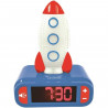 Réveil avec veilleuse fusée - LEXIBOOK - Effets sonores de l'espace - Écran LCD - Pour enfant a partir de 3 ans