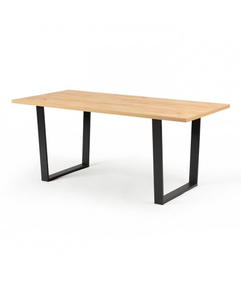 Table a manger - Rectangulaire - Mélamine et métal - Industry - L 180 x P 85 x H 74,5 cm