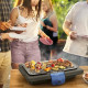 MOULINEX Barbecue de table électrique, Barbecue d'extérieur, Bac a eau, Utilisation simple, Fabriqué en France, Accessimo BG1…