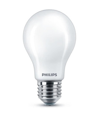 Ampoule standard LED PHILIPS Non dimmable - Verre dépoli - E27 - 60W - Blanc Chaud