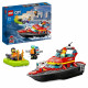 LEGO City 60373 Le Bateau de Sauvetage des Pompiers, Jouet Flottant, Jetpack et Minifigurines