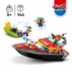 LEGO City 60373 Le Bateau de Sauvetage des Pompiers, Jouet Flottant, Jetpack et Minifigurines