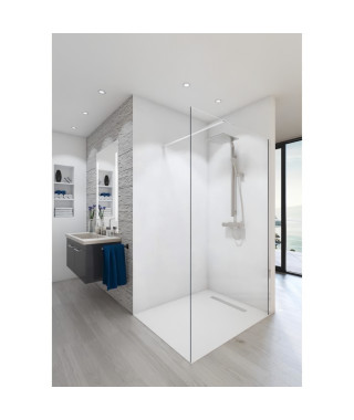 Paroi de douche en kit BALEARES CLAIRE - Verre Timeless 8 mm trempé by Saint-Gobain - AURYS