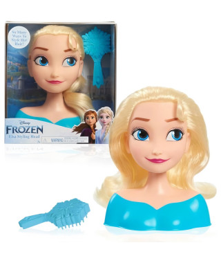 Tete a coiffer Elsa - Disney Frozen - La Reine des Neiges II - Avec Brosse - 17 cm