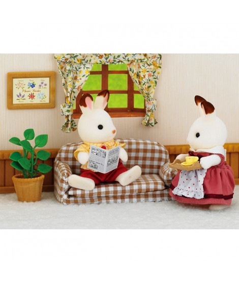 SYLVANIAN FAMILIES - 5013 - Le papa lapin chocolat et salon - Le village