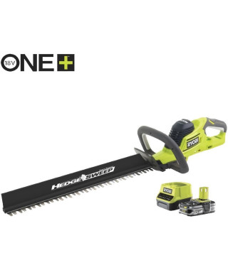 Taille-haies 18V HYBRIDE RHT1850H25HS RYOBI - lames 50 cm - ø 22 mm - 1 batterie lithium+ 18V 2,5 Ah et 1 chargeur rapide 2,0 A
