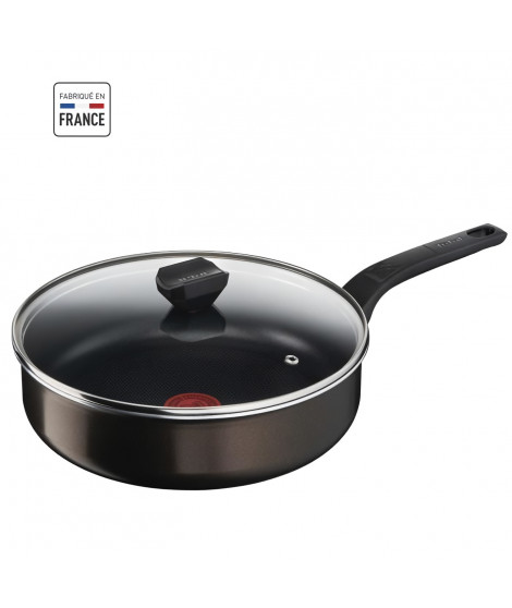 TEFAL B5543202 EASY COOK & CLEAN Sauteuse 24 cm avec couvercle, anti adhésif tous feux sauf induction, fabriqué en Franc