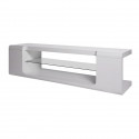 Meuble TV  KENDAL -MDF- Blanc laqué  - L 150 x P 40 x H 40 cm