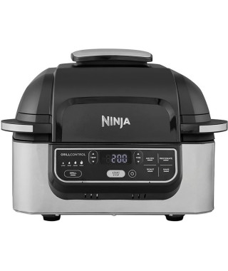 NINJA FOODI AG301EU - Grill d'intérieur - Technologie Cyclonic Air - 5 modes de cuisson préprogrammés - Jusqu'a 265° - 1760W