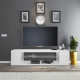 Meuble TV  KENDAL -MDF- Blanc laqué  - L 150 x P 40 x H 40 cm