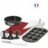 MOULINEX XF389010 Kit pâtisserie Companion, Fouet double rotation, Moule manque, Muffin, Poche a douilles, Tapis et spatule s…