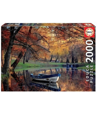 EDUCA - Puzzle - 2000 Bateau sur le lac