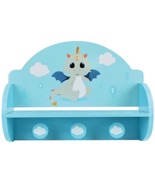 FUN HOUSE Léon le Dragon 713338 ETAGERE PORTEMANTEAU Dimensions : ± H. 33 x L. 46 x P. 15 cm pour enfant