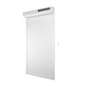 Volet roulant solaire H220 x L120 cm en PVC recoupable en largeur et hauteur  - Coloris blanc