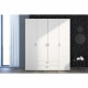 Armoire VARIA - Décor blanc - 4 portes battantes + 2 tiroirs - L 160 x H 185 x P 51 cm - PARISOT