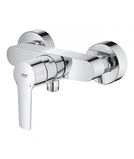 GROHE Mitigeur monocommande Douche Start, montage mural, robinet a raccord fileté 1/2, rosaces incluses, chromé, 23205002