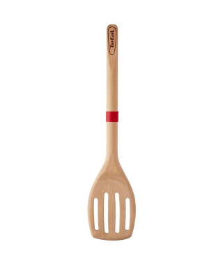 TEFAL Spatule a angle Ingenio - Bois hetre et silicone platinium - 32 cm