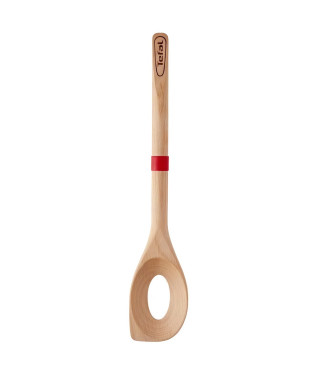 TEFAL Cuillere a risotto Ingenio - Bois hetre et silicone platinium - 32 cm