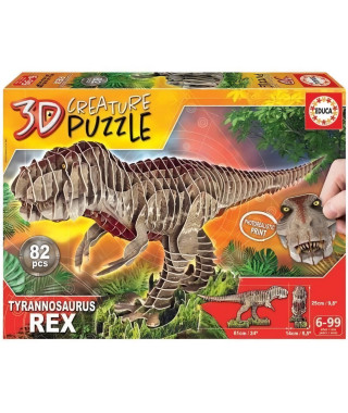 EDUCA - Puzzle - T-Rex 3D Creature Puzzle