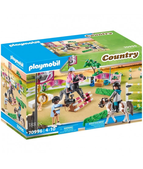 PLAYMOBIL - 70996 - Parcours d'obstacles avec chevaux