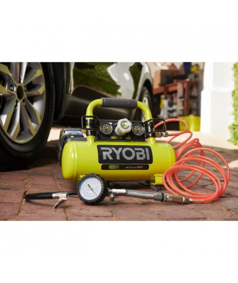 Compresseur a cuve RYOBI 18V One Plus - 4L - Sans batterie ni chargeur R18AC-0