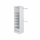 Dressing 1 colonne COMBIT - Blanc - 2 penderies et 2 tiroirs - L 117 x P 48 x H 200