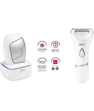 Epilateur lumiere pulsée avec rasoir /tondeuse Ladyshave incluse - 200.000 flashs - visage et corps