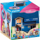 PLAYMOBIL - Maison Transportable Bleue - 3 personnages - Accessoires inclus