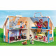 PLAYMOBIL - Maison Transportable Bleue - 3 personnages - Accessoires inclus