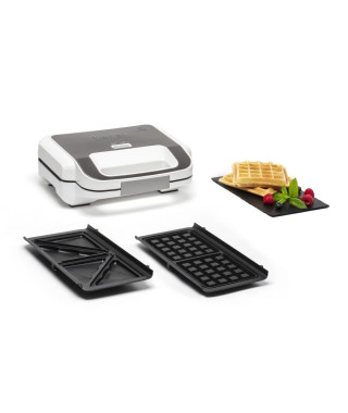 TEFAL Appareil a croque, Puissance 850 W, Plaques gaufre et croque extra-larges, Rangement vertical, Snack XL SW701110